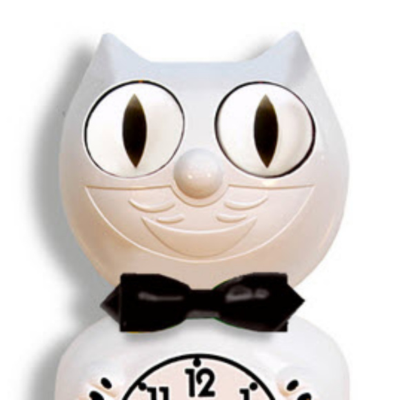 White Gentleman WITH BLACK BOW TIE KIT-CAT KLOCK - Picture 2 of 3